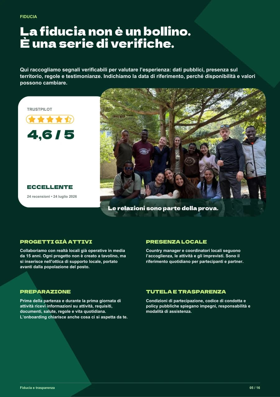 Pagina della brochure dedicata alla verifica dei progetti