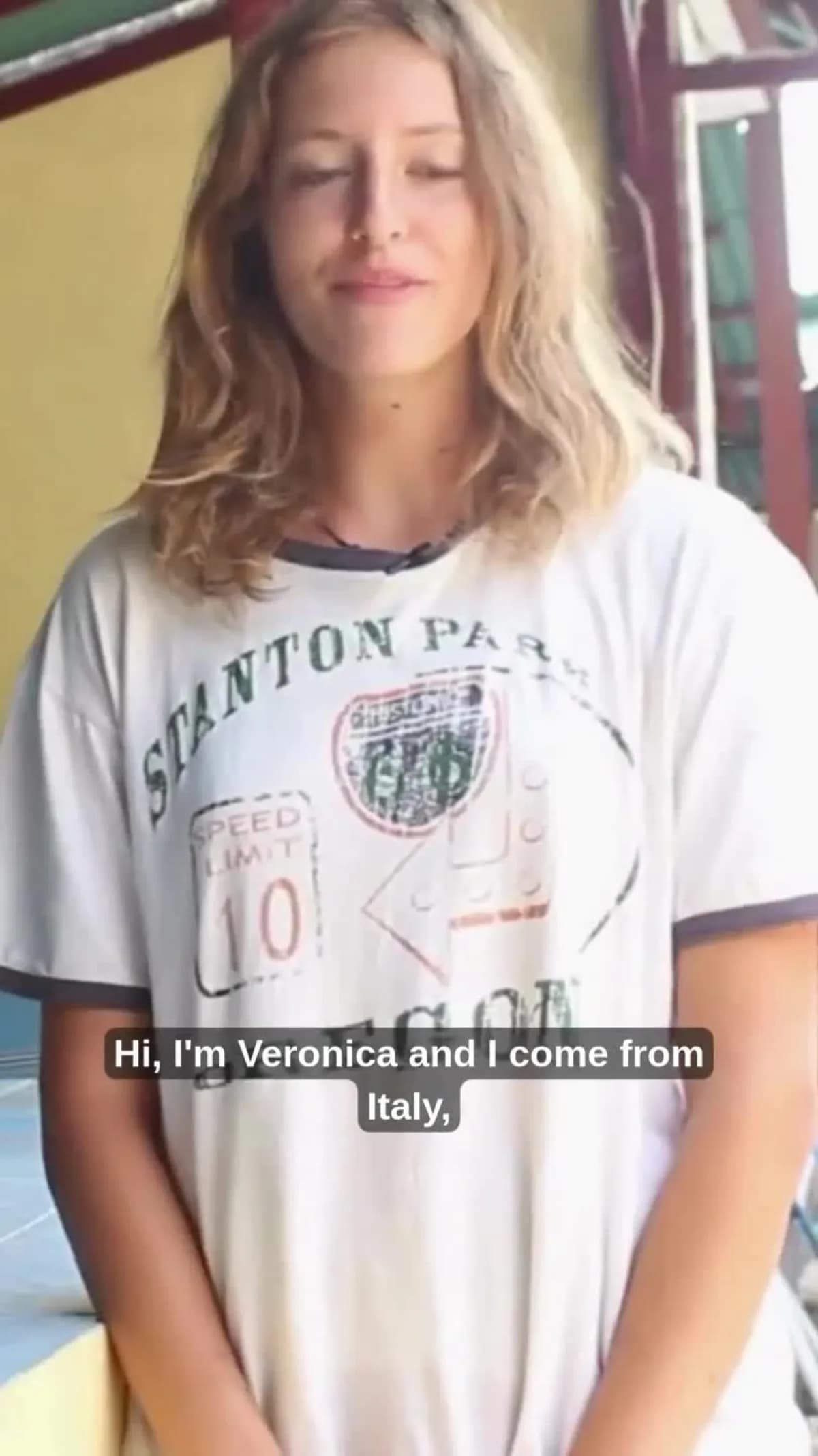 Veronica durante la sua esperienza a Bali