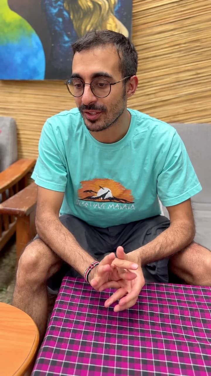 Simone durante la sua esperienza in Kenya